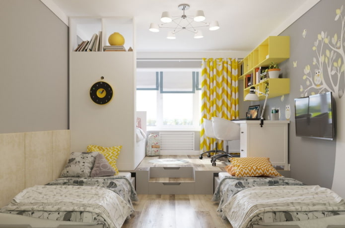 quarto para alunos de sexos mistos
