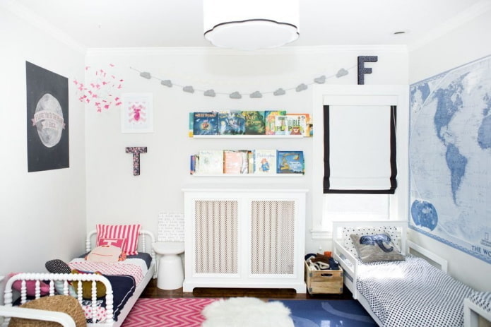 quarto para duas crianças de idades diferentes