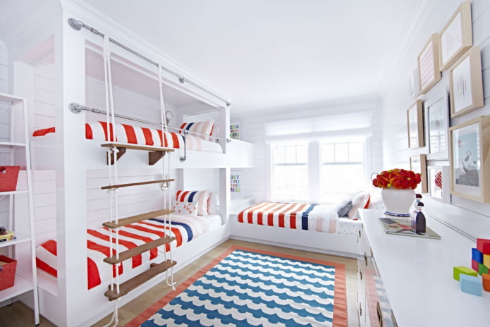 projeto de quarto para três crianças