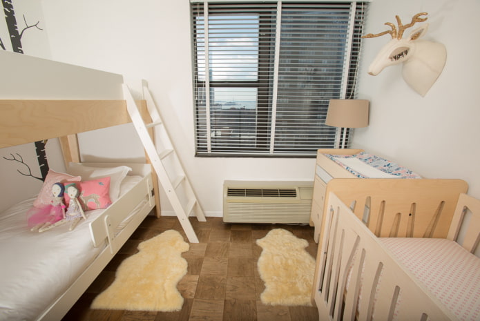 projeto de quarto para três crianças de diferentes idades