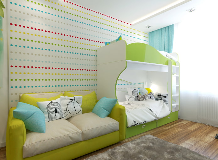 projeto de quarto para três crianças de diferentes idades