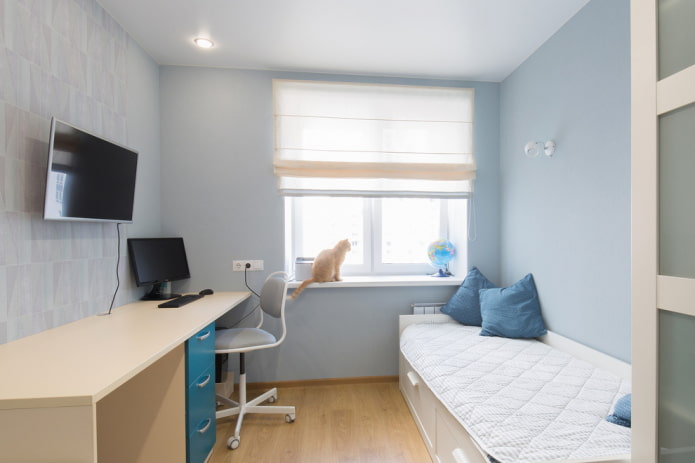 Quarto infantil em tons de azul