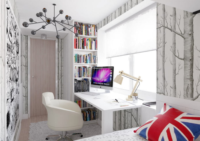 Design de um quarto em Khrushchevka para um adolescente