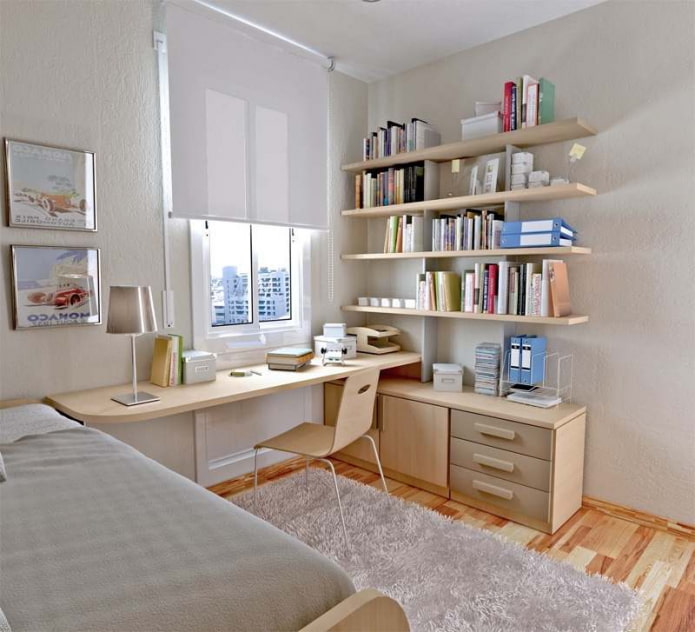 Design de um quarto em Khrushchevka para um adolescente