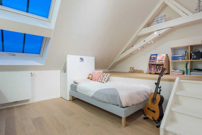 interior de quarto de adolescente em estilo loft
