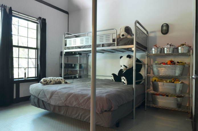 interior de um quarto de menino em estilo loft