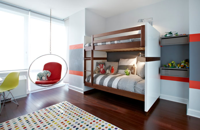 beliche padrão em um quarto infantil