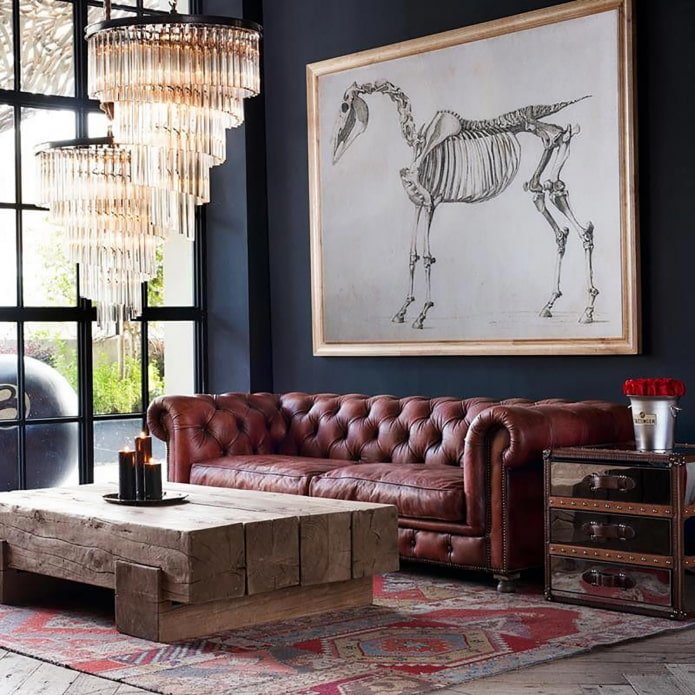 sofá chester em estilo loft