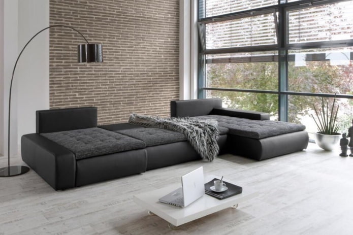 sofá dobrável em estilo moderno