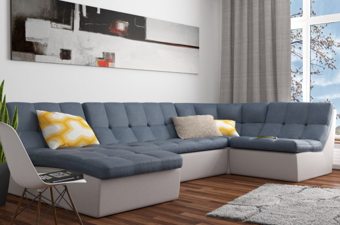 sofá dobrável em estilo moderno