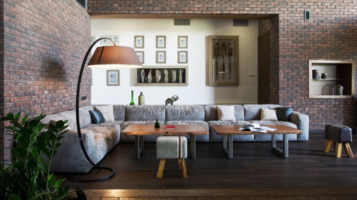 Luxuoso sofá de canto cinza