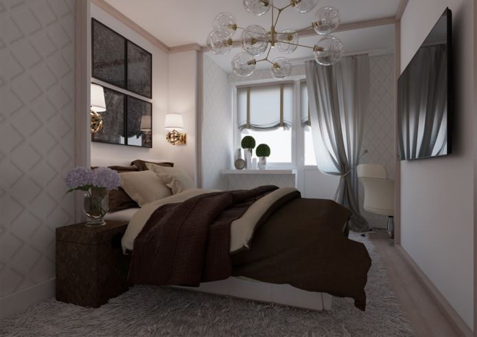 quarto com porta de varanda