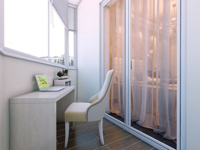 design da porta no interior da loggia