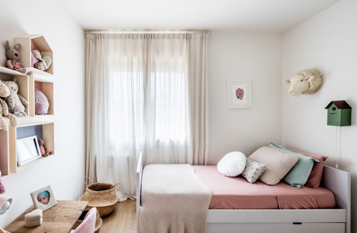projeto de um quarto de bebê para uma menina