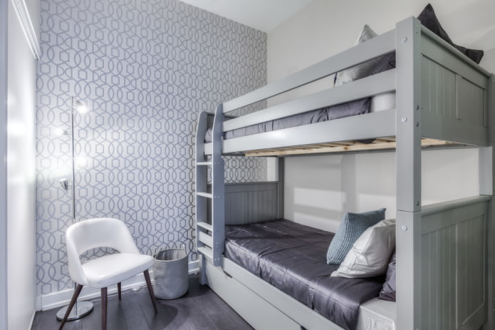 interior de um quarto para duas crianças