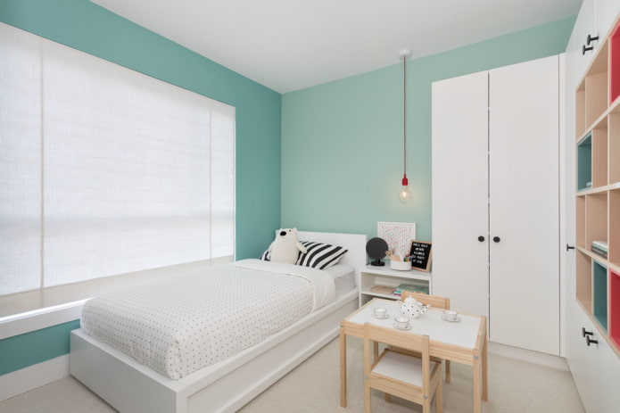 zoneamento de um quarto infantil de 10 metros quadrados