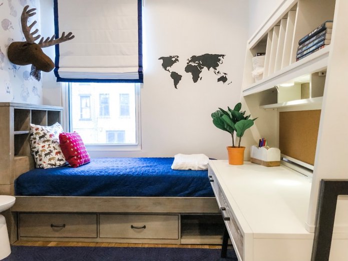 Projeto de quarto de 9 metros quadrados para menino