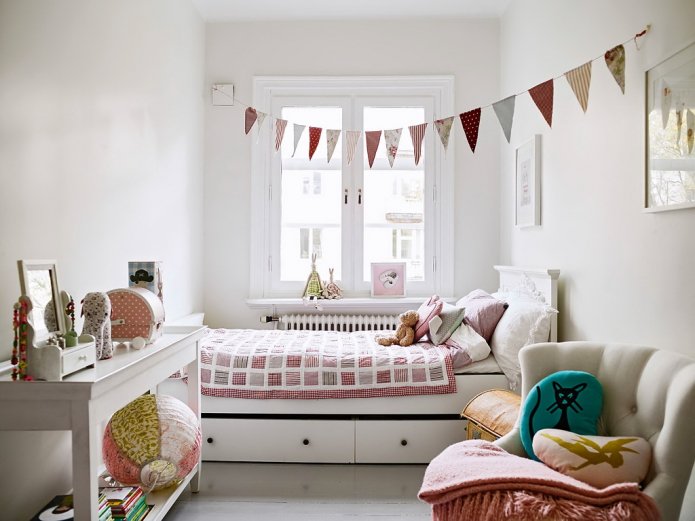 planejamento e zoneamento de um quarto infantil de 9 metros quadrados
