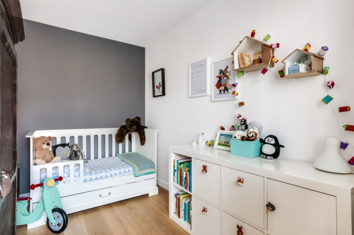 planejamento e zoneamento de um quarto infantil de 9 metros quadrados