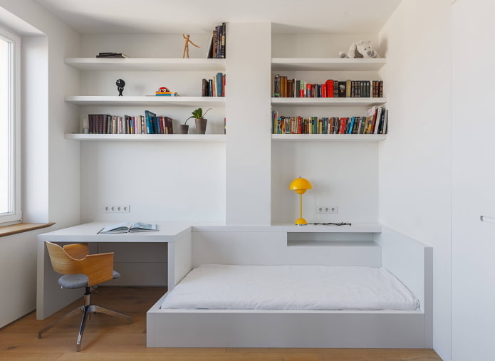 Quarto infantil branco como a neve