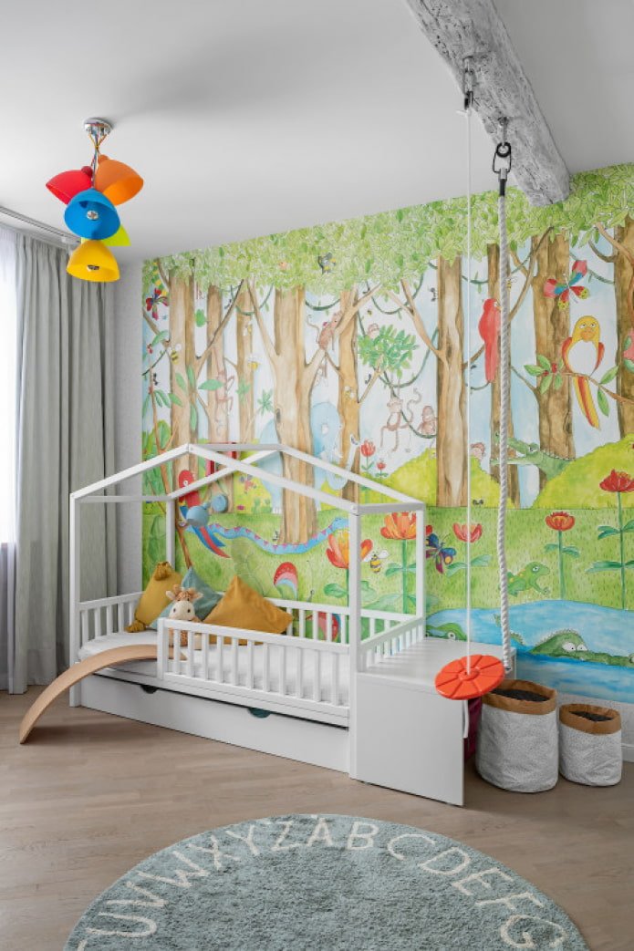 pinturas na parede do quarto do bebê