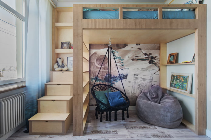 cadeira suspensa no quarto do bebê