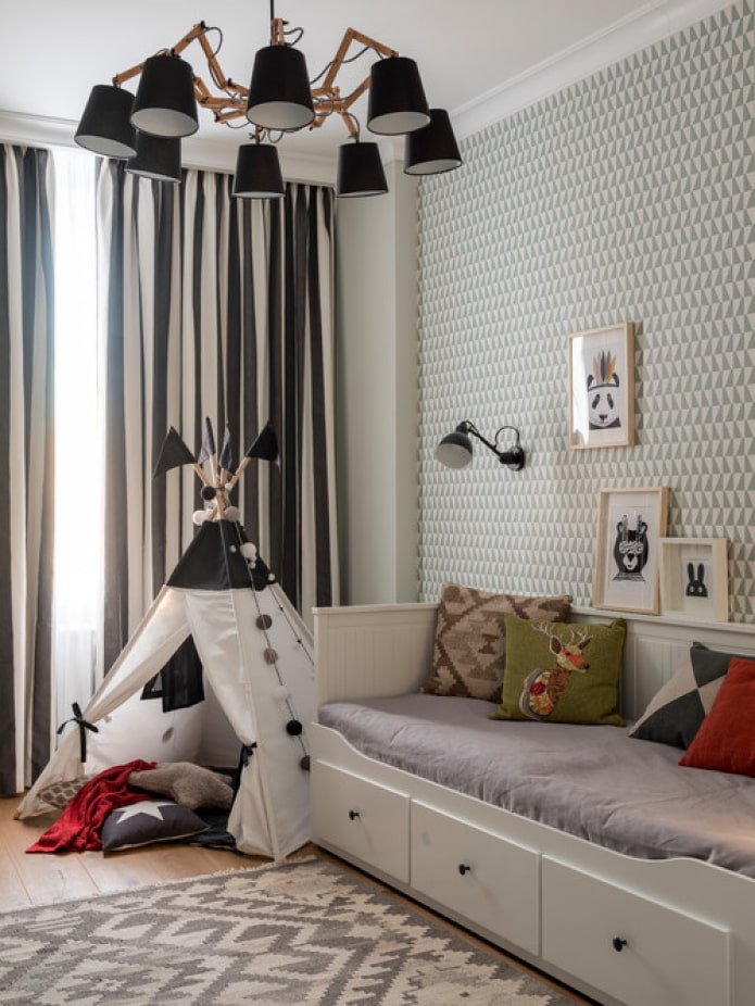 tenda no quarto infantil