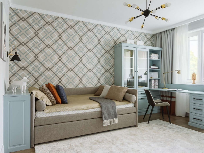 design discreto de um quarto infantil