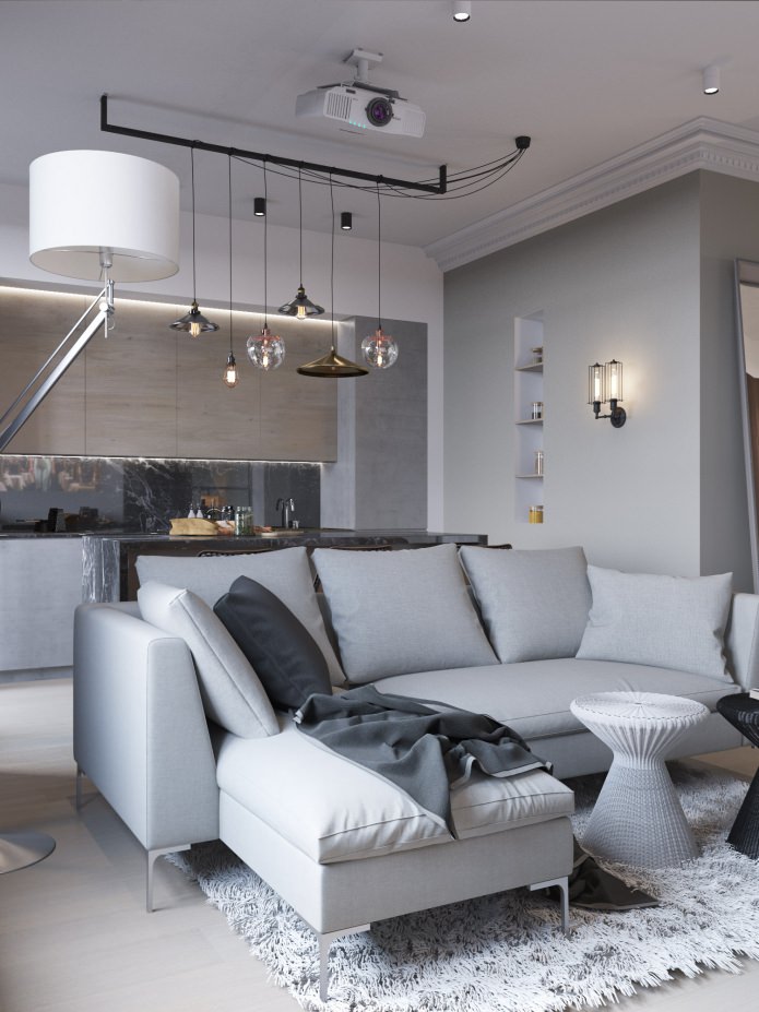 sala de estar-design de cozinha