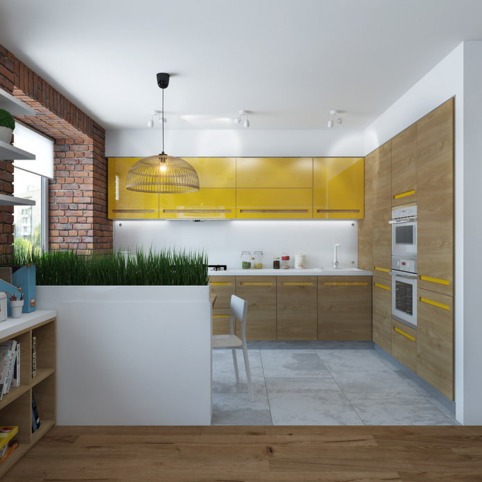 Design de cozinha em apartamento de dois cômodos