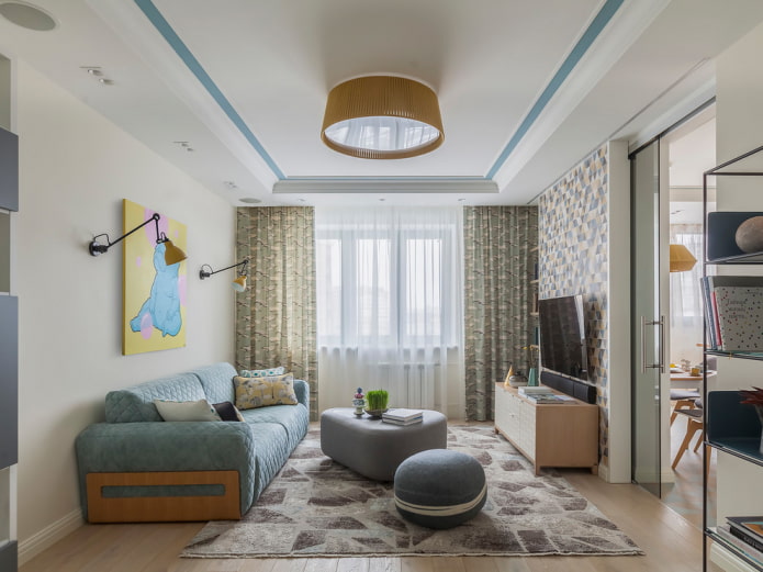 uma sala de estar de 16 m²
