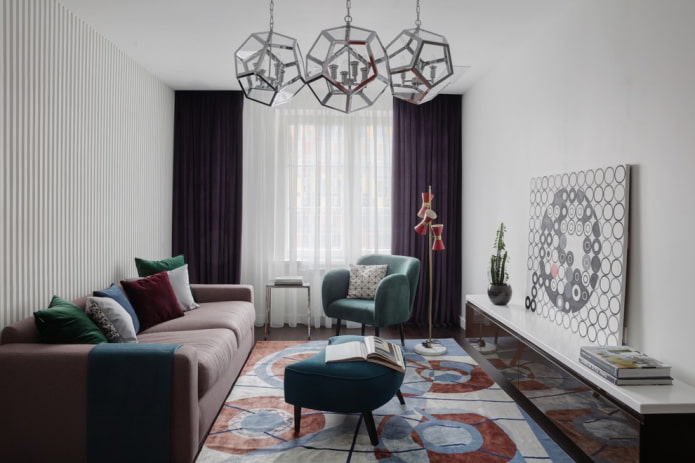 arranjo de móveis em uma sala de estar de 16 m²
