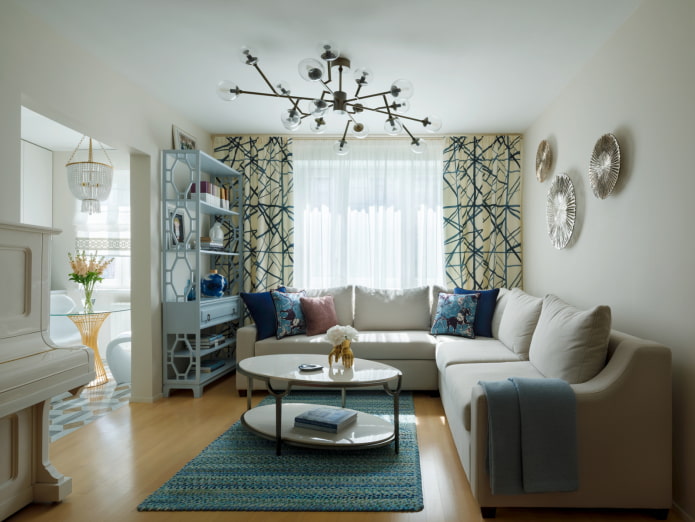 uma sala de estar de 16 m²