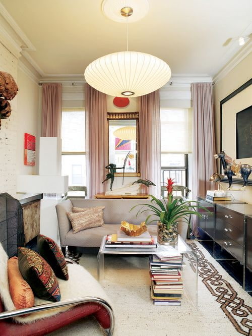 sala de estar em estilo étnico