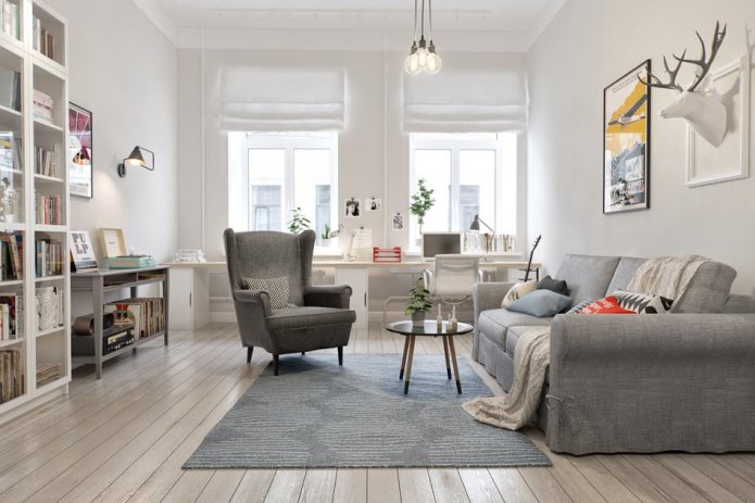 Projeto de design de apartamento de 100 m².