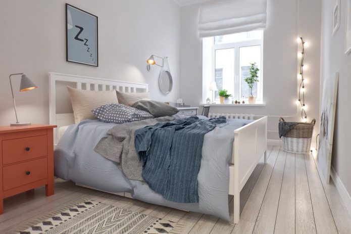 quarto em o projeto de design de um apartamento de 100 m².