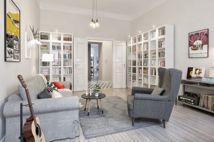 projeto de design de um apartamento 100 m².