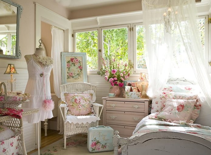 Shabby chic no interior