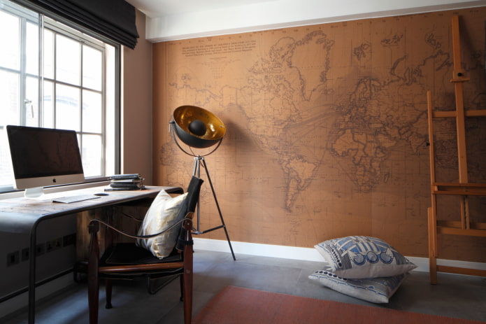 interior de estudo em estilo loft