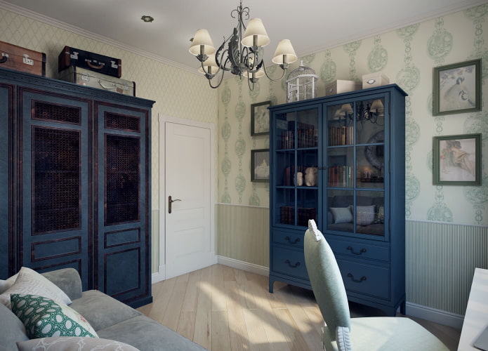 interior de um escritório no estilo provençal
