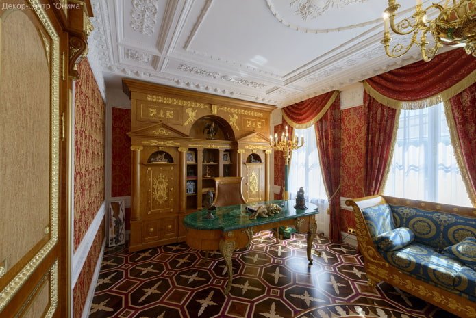 interior de estudo em estilo império