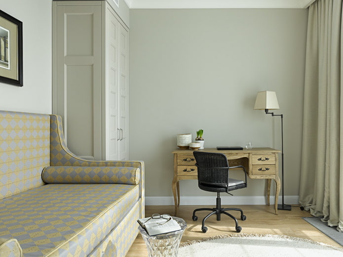 design de interiores de um pequeno escritório
