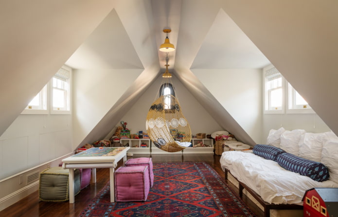 quarto infantil no sótão