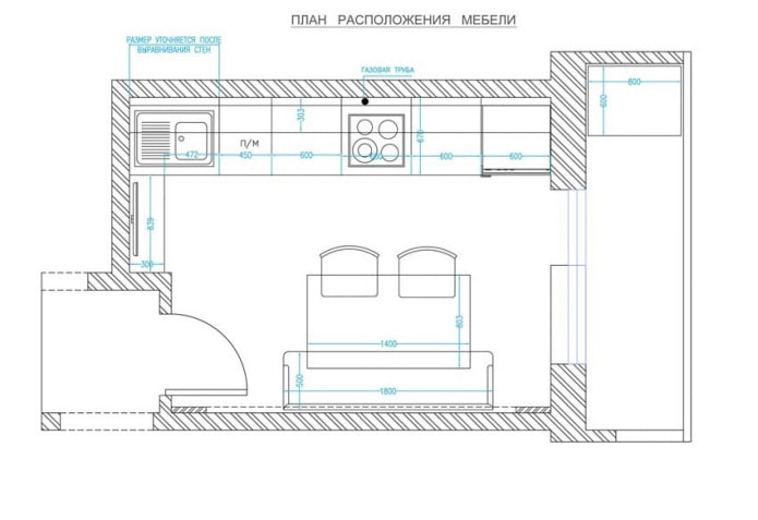layout de cozinha de 10 metros quadrados