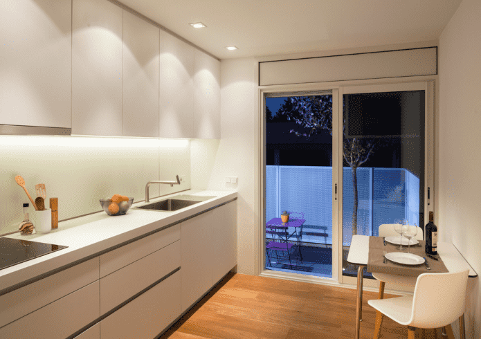 interior da cozinha de 10 m²