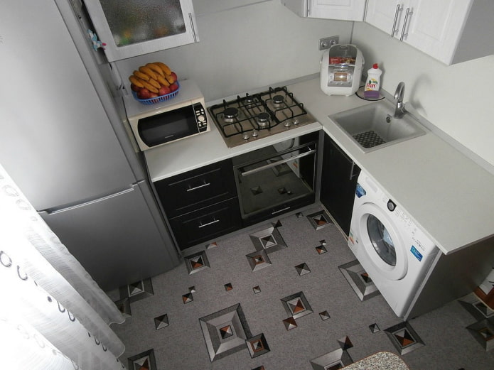 linóleo na cozinha
