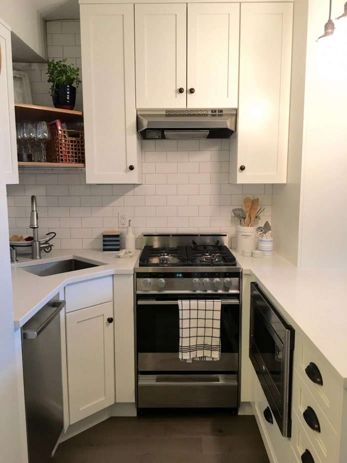 cozinha estreita em formato de U