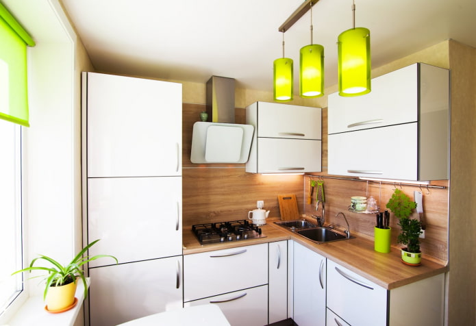 luzes brilhantes de cozinha