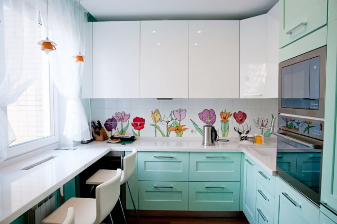 design de interiores de cozinha de 5 m²