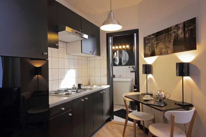 iluminação de uma cozinha de 5 m²